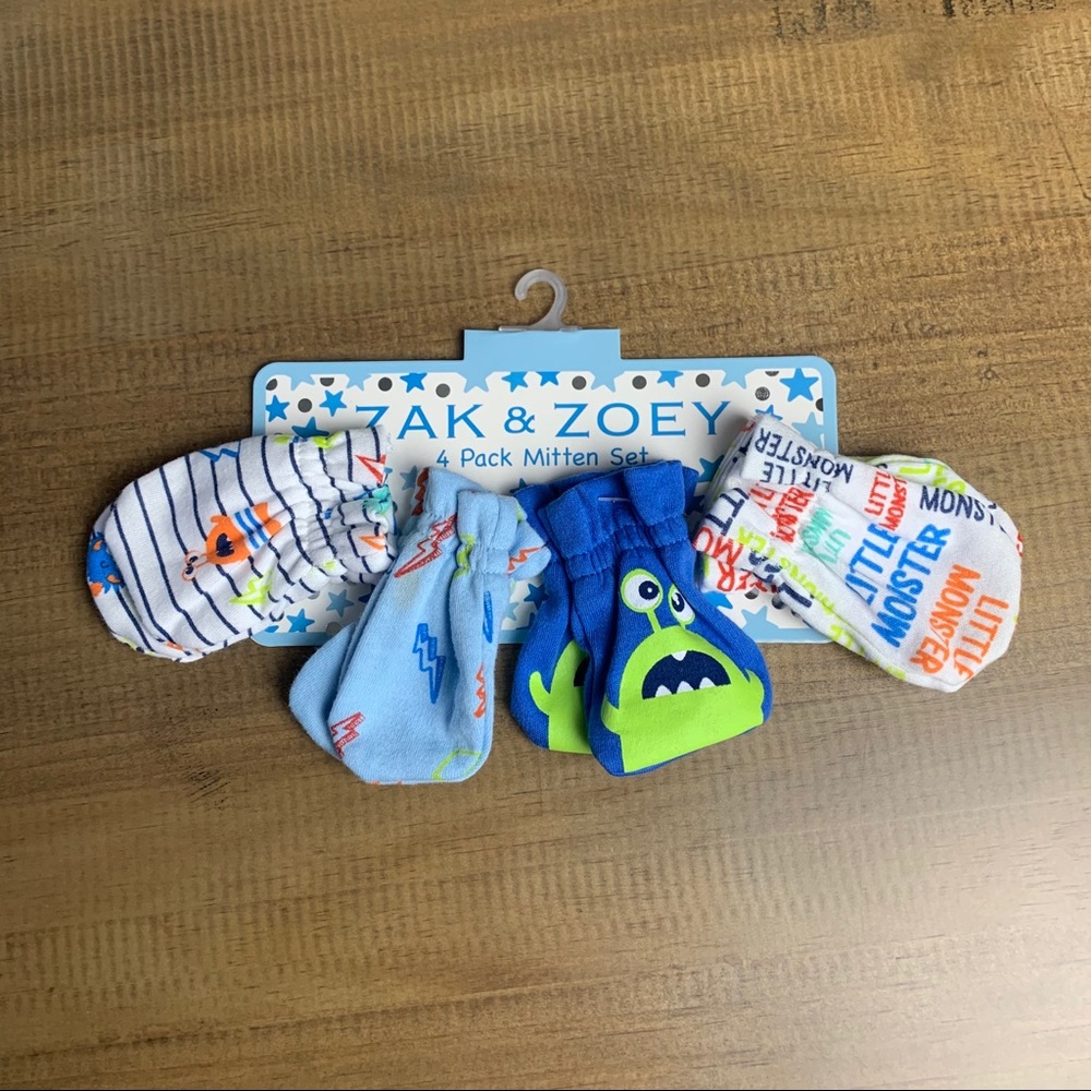 “Little Monsters” Zac and Zoey Mittens (4 pack)